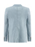 Linen Blend Blazer - Thyme