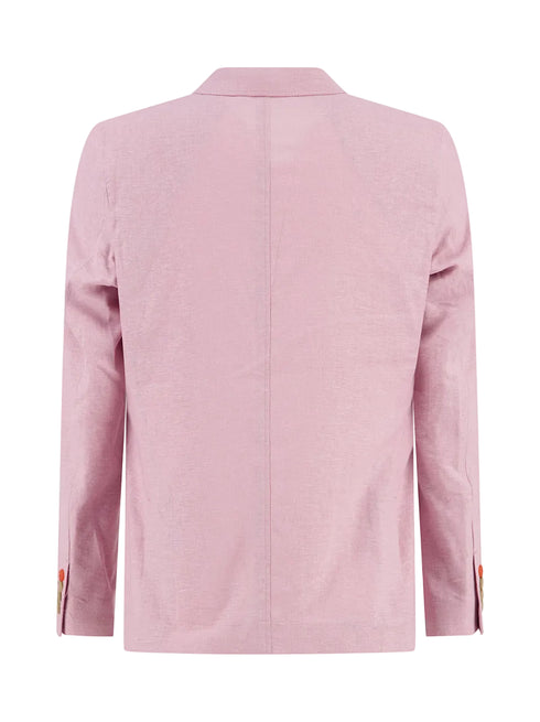 Linen Blend Blazer - Pink