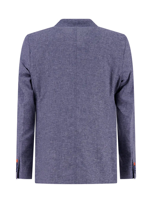 Linen Blend Blazer - Navy
