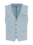 Linen Blend Waistcoat - Thyme