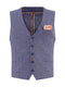 Linen Blend Waistcoat - Navy