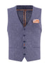 Linen Blend Waistcoat - Navy