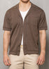 Romeo Knitted Short Sleeve Shirt - Earth