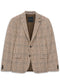 Textured Check Blazer - Beige