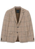 Textured Check Blazer - Beige