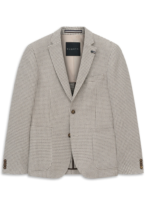 Woven Textured Blazer - Grey