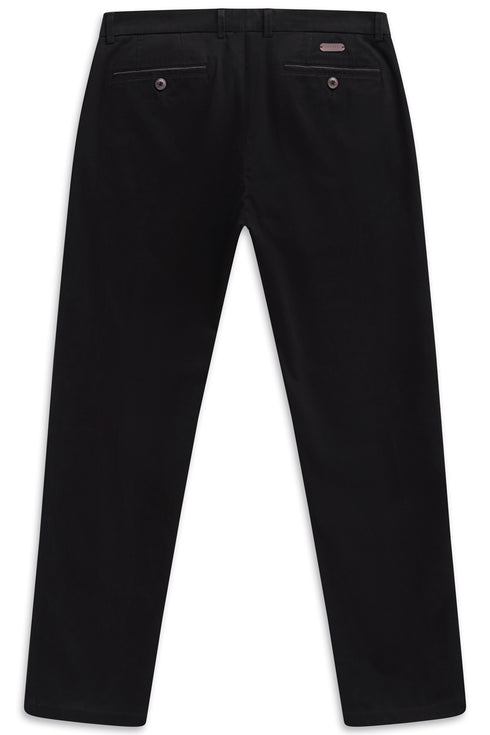 Essential Cotton Stretch Pants - Black