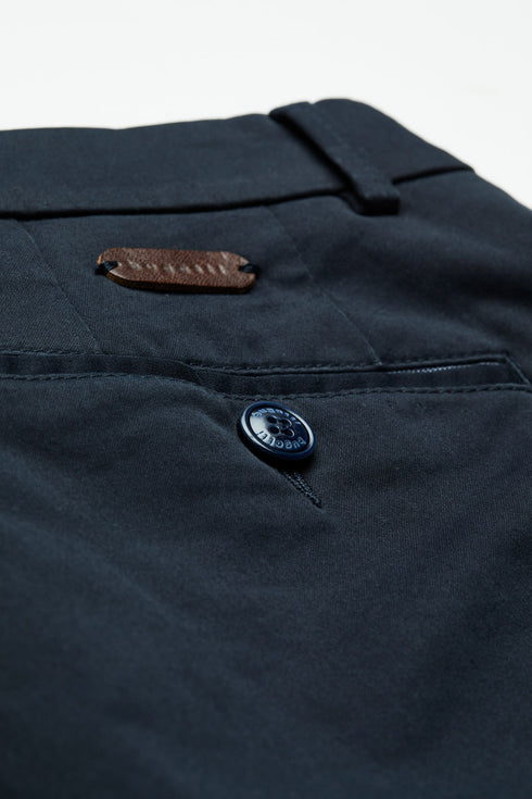 Essential Cotton Stretch Pants - Navy