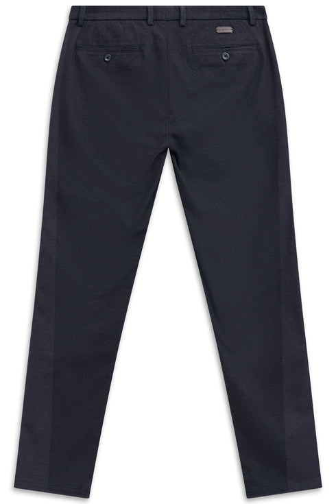 Yarn Dyed Stretch Pants - Navy