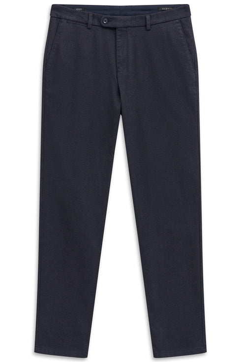Yarn Dyed Stretch Pants - Navy