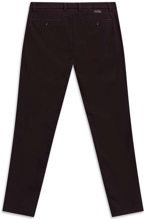 Yarn Dyed Stretch Pants - Blackberry