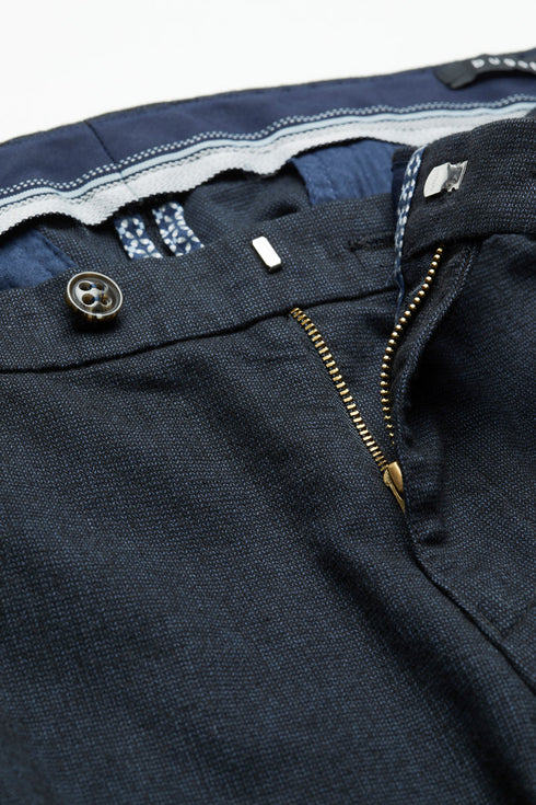 Navy Yarn Dyed Stretch Pants