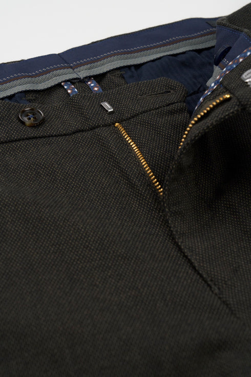 Yarn Dyed Pick Pants - Dark Green