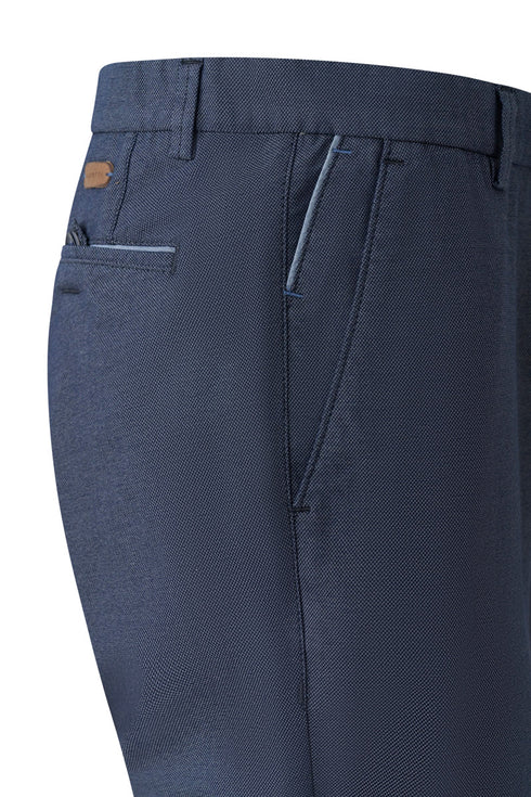 Cotton Stretch Pants - Navy