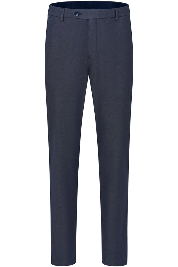Cotton Stretch Pants - Navy