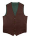 Percy Linen Waistcoat - Chocolate