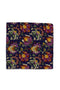 Navy Floral Silk Pocket Square