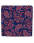 Orange Paisley Silk Pocket Square