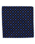 Brown Floral Geometric Silk Pocket Square
