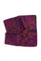 Paisley Silk Jacquard Pocket Square - Purple
