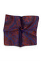 Paisley Silk Jacquard Pocket Square - Orange