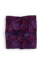 Flora Silk Jacquard Pocket Square - Red