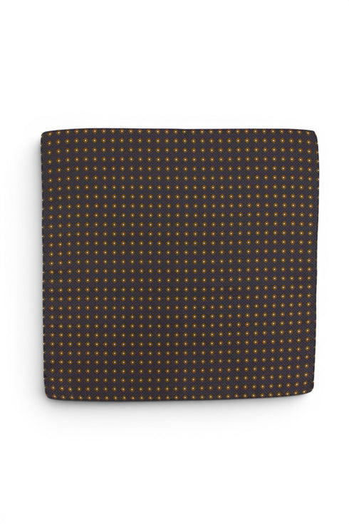 Floral Silk Pocket Square - Brown