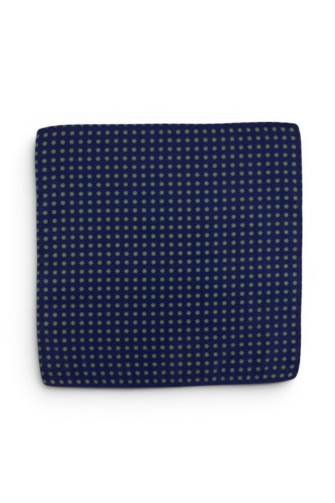Floral Silk Pocket Square - Green