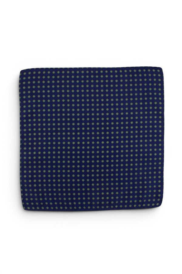 Floral Silk Pocket Square - Green