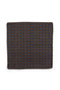 Geometric Silk Pocket Square - Brown