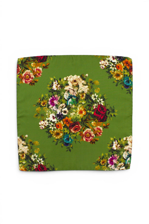 Cannella Pocket Square - Green