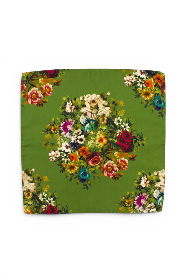 Cannella Pocket Square - Green