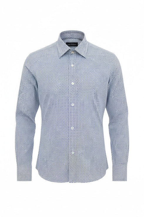 Blue Micro Floral Shirt