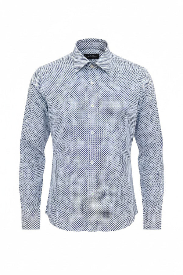 Blue Micro Floral Shirt