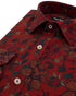 Rust Floral Cotton-Linen Shirt