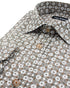 Brown Geometric Print Shirt