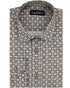 Brown Geometric Print Shirt