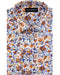 Orange Floral Cotton-Linen Shirt