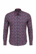 Fuchsia Floral Print Shirt
