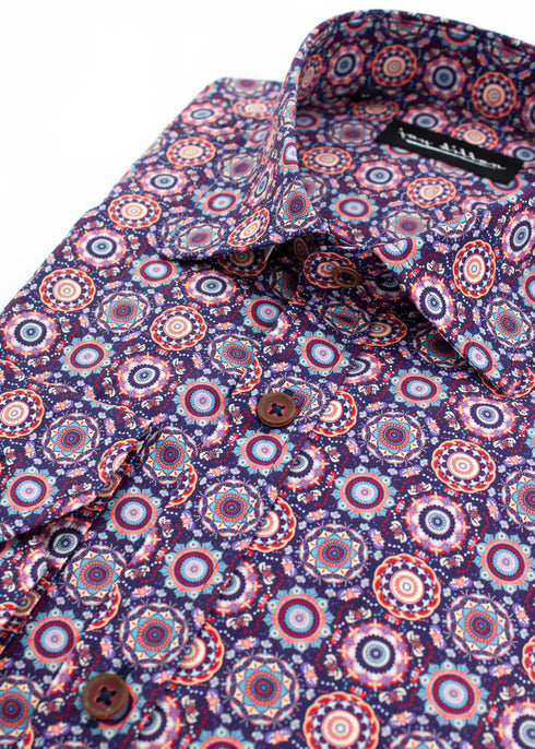 Psychedelic Print Shirt - Purple
