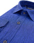 Indigo Yarn Dyed Linen Shirt