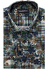 Floral Check Cotton-Linen Shirt - Khaki