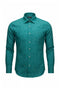 Paisley Print Cotton-Linen Shirt - Teal