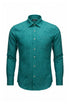 Paisley Print Cotton-Linen Shirt - Teal