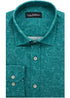 Paisley Print Cotton-Linen Shirt - Teal