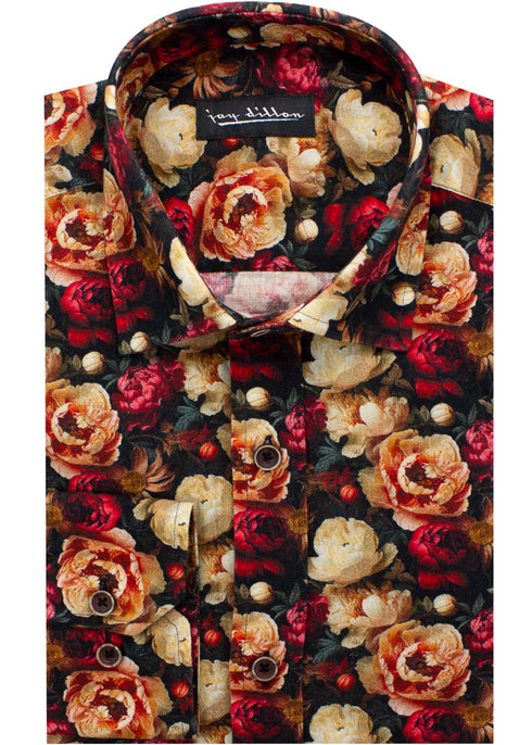 Floral Boque Cotton-Linen Shirt - Multi