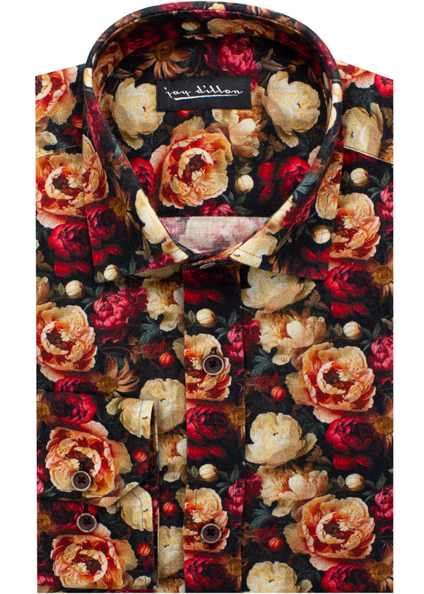 Floral Boque Cotton-Linen Shirt - Multi