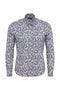 Feather Print Shirt - Navy