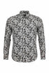 Paisley Floral Cotton-Linen Shirt - Black