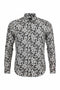 Paisley Floral Cotton-Linen Shirt - Black